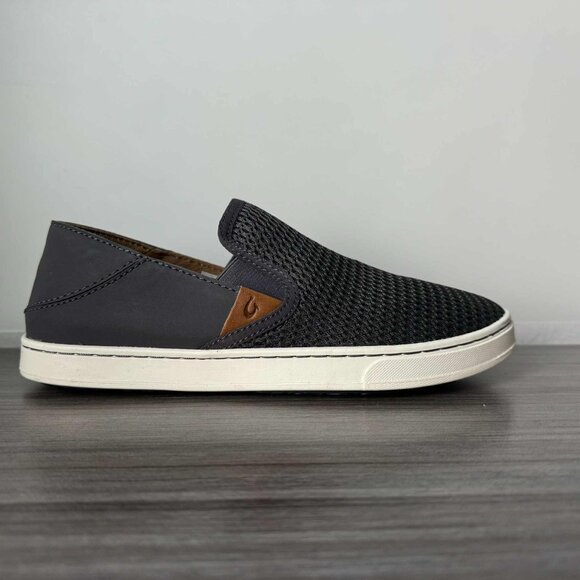 Olukai Pehuea Slip-On Shoes  $100 in Pavement Gray - Picture 2 of 16